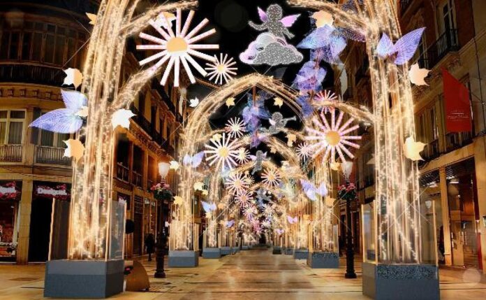 Weihnachtsbeleuchtung in Málaga