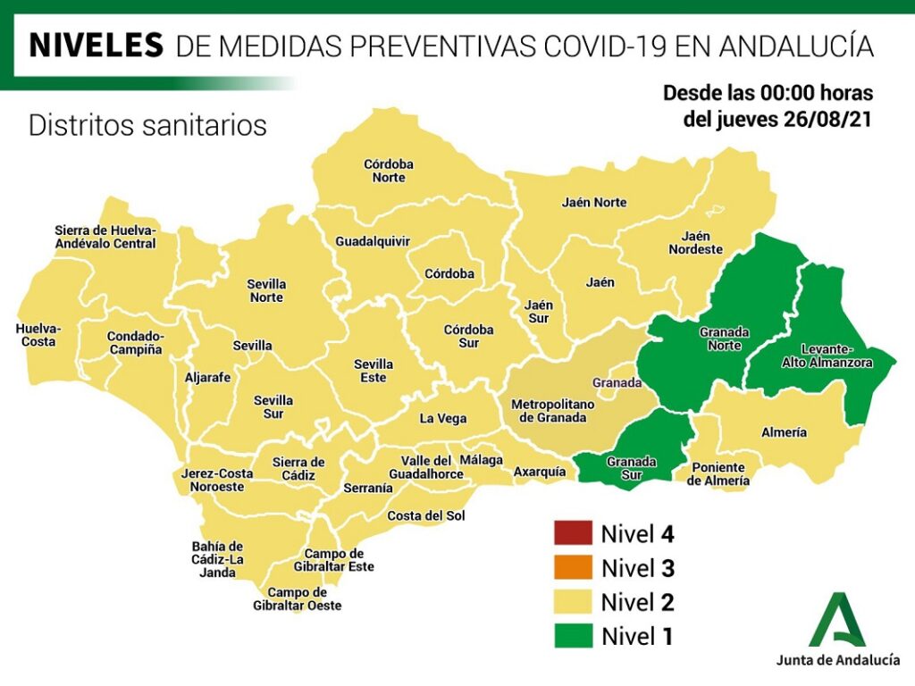 Risikostufen Andalusien aktuell