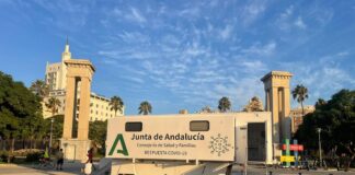 Impfstand in Andalusien
