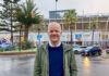 Christian Machowski vor dem Stadion La Rosaleda