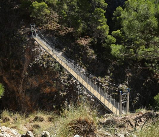 Hängebrücke el Saltillo in Málaga
