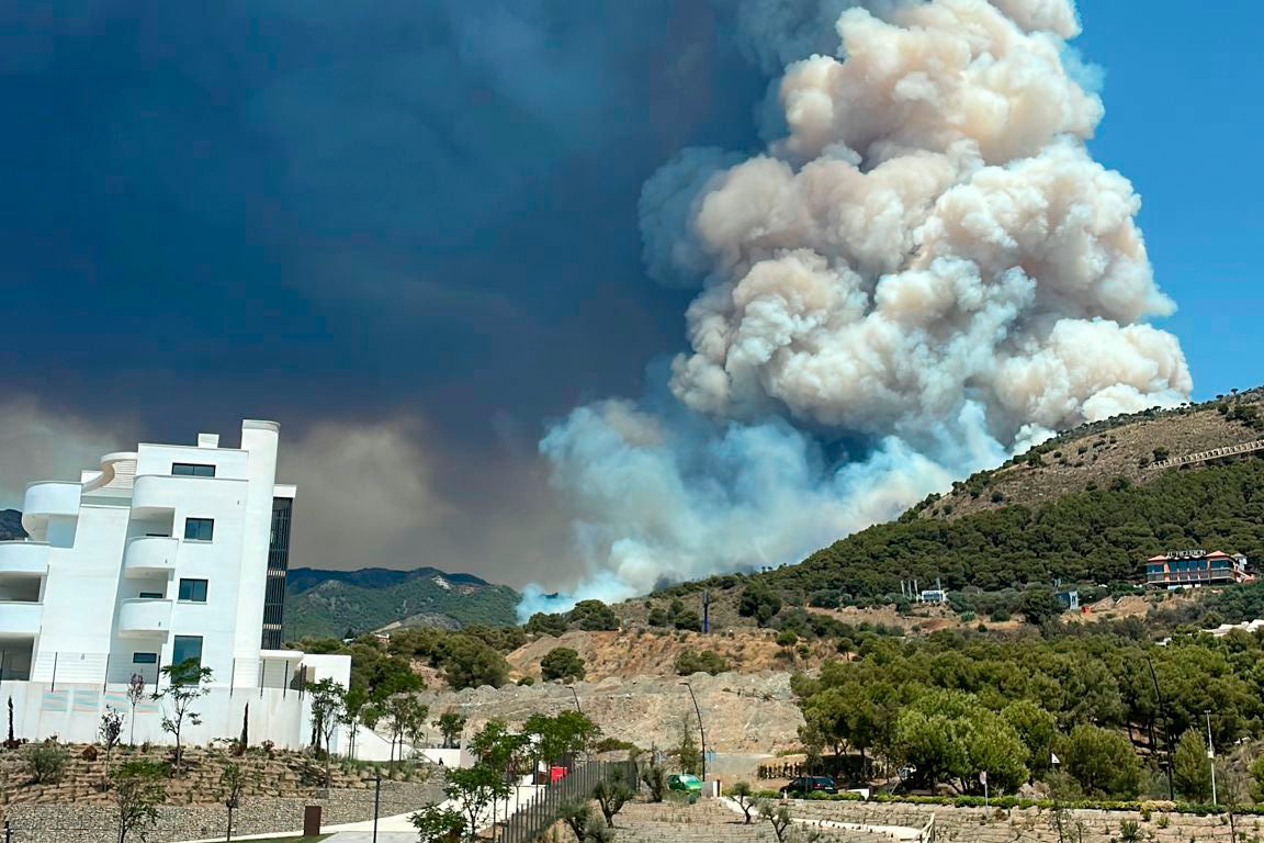 Waldbrand in der Sierra de Mijas