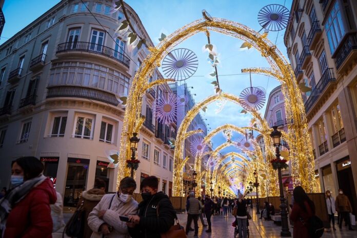 Weihnachtsbeleuchtung Málaga 2022