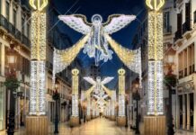 Weihnachtsbeleuchtung in Málaga 2022