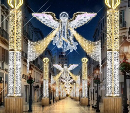 Weihnachtsbeleuchtung in Málaga 2022