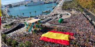 Proteste in Málaga gegen Amnestieankommen