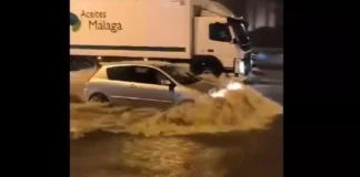 Starke Regenfälle in Marbella