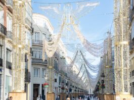 Weihnachtsbeleuchtung in Málaga 2024