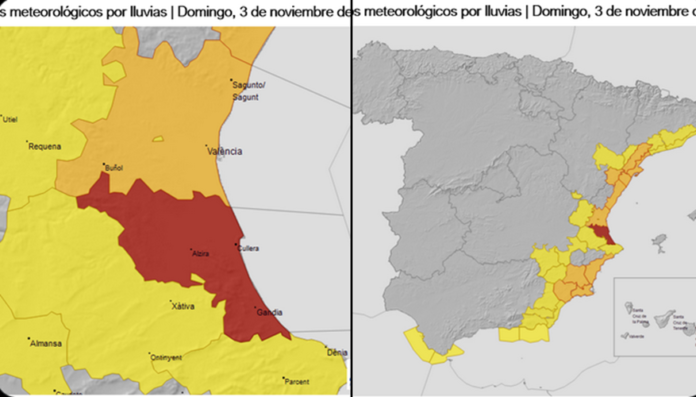 Wetterwarnung in Valencia