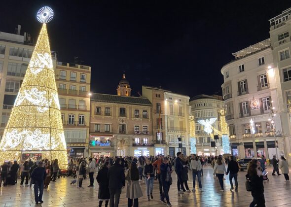 Weihnachtsbeleuchtung in Málaga 2024