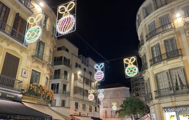 Weihnachtsbeleuchtung in Málaga 2024