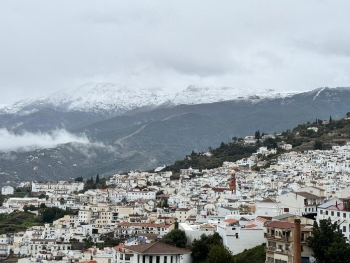 Schneefall in der Axarquía