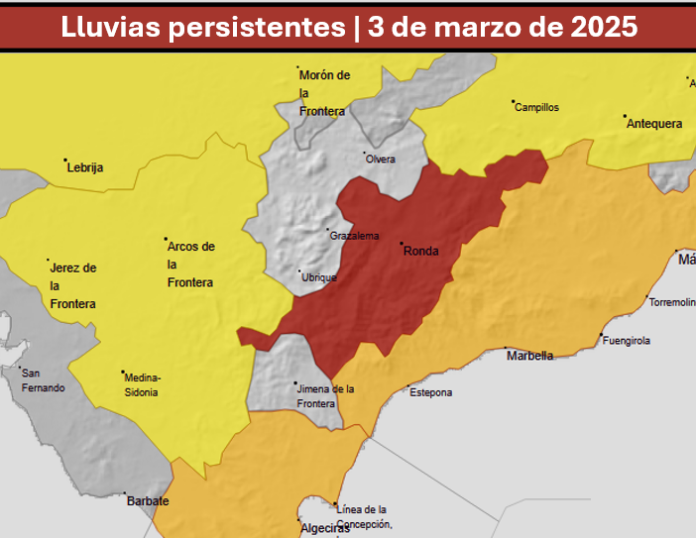 starke Regenfälle Andalusien