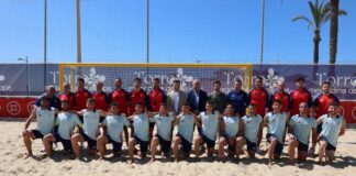 Spanien Beachsoccer Training Torrox