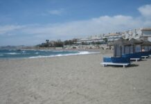 Strand gesperrt Mijas Costa