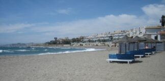 Strand gesperrt Mijas Costa