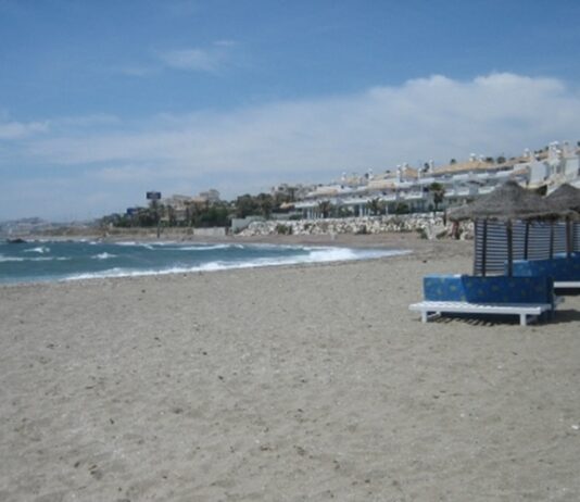 Strand gesperrt Mijas Costa