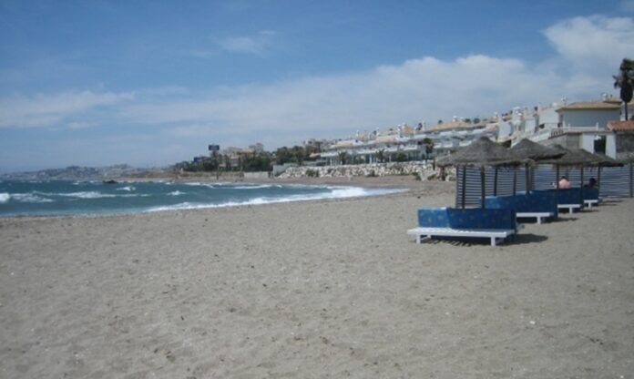 Strand gesperrt Mijas Costa