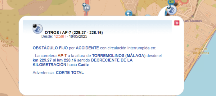 Unfall AP-7 Torremolinos