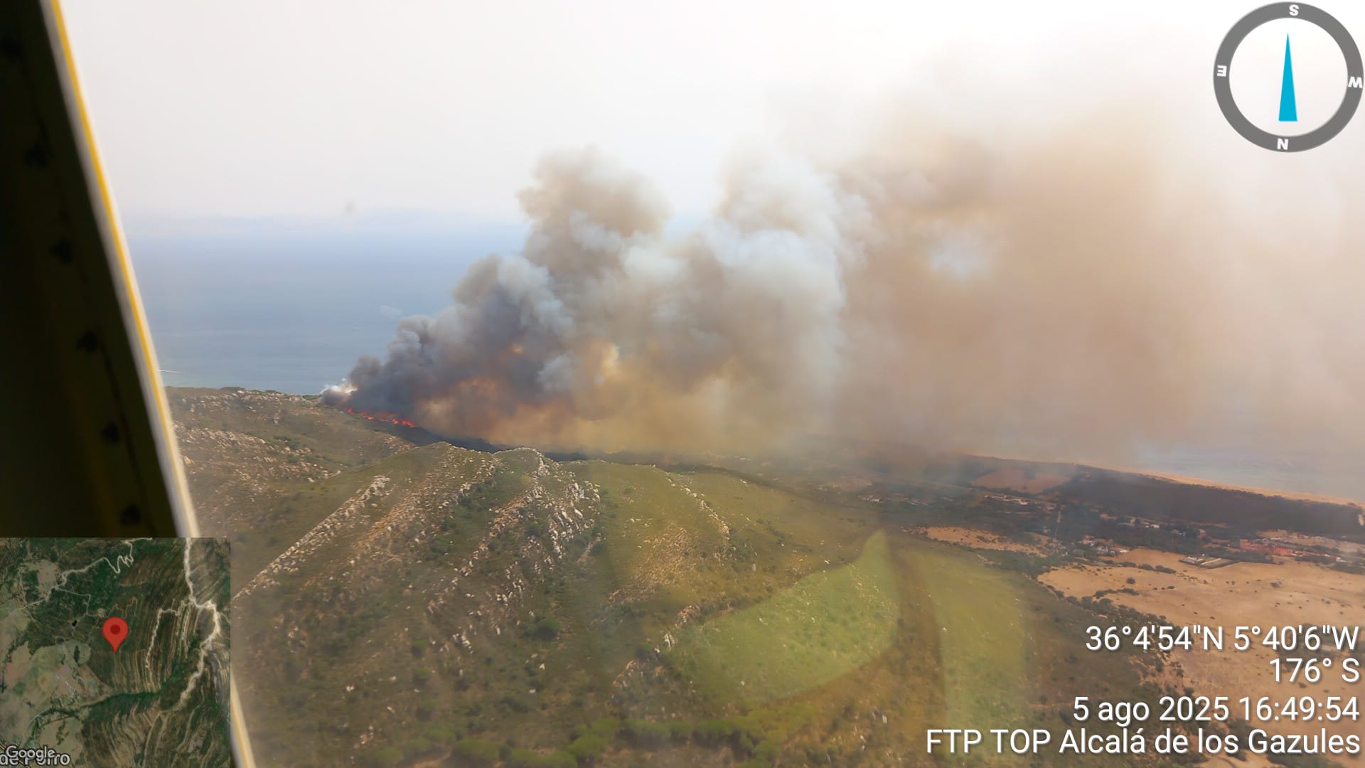 Waldbrand in Tarifa