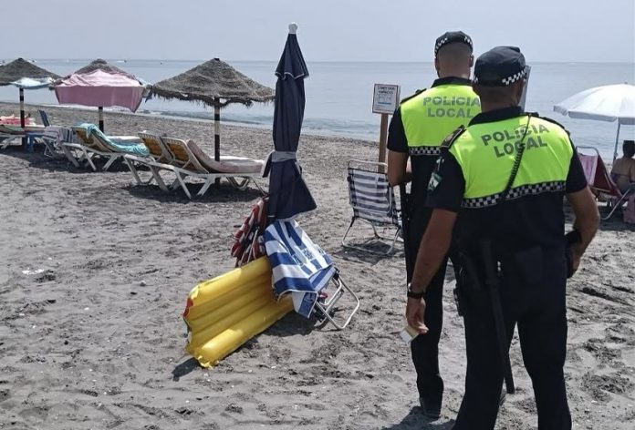 Polizeiaktion Strand Torrox