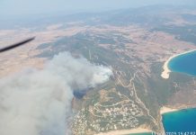 Waldbrand bei Tarifa