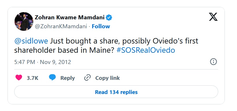 Zohran Mamdani Real Oviedo