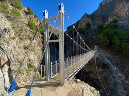 Hängebrücke el Saltillo in Málaga