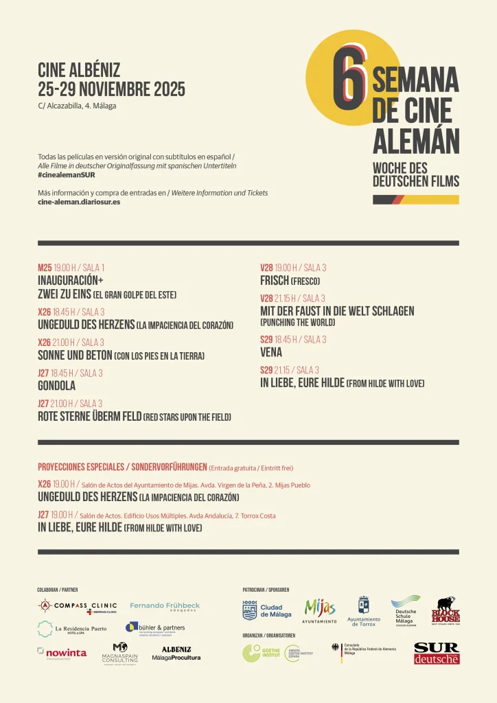 Vorhang auf für die sechste Woche des deutschen Films in Málaga 6. Deutsches Filmfestival in Málaga - Start am 25.11.2025