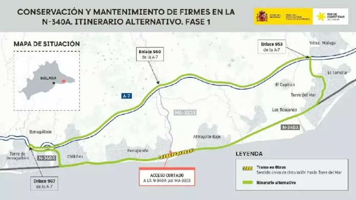 Straßensperrungen Torre del Mar