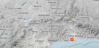 Leichtes Erdbeben der Stärke 2,5 bei Iznate in der Axarquía registriert Erdbeben in Iznate