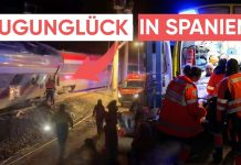 Schweres Zugunglück in Andalusien in Spanien