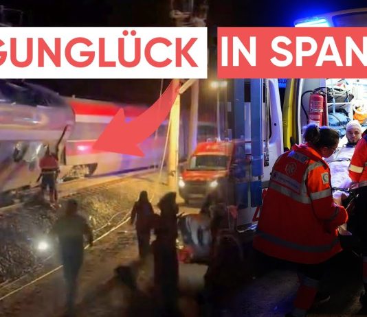 Schweres Zugunglück in Andalusien in Spanien