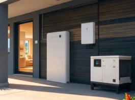 PV-Anlage in Spanien, Batteriebank und Notstromgenerator