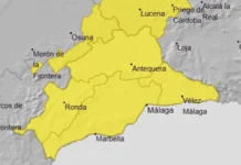 Wetterwarnung für Málaga: Regen und Gewitter ab Dienstagnacht erwartet Aemet Málaga April 2026