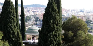 Botanischer Garten Málaga im Sommer